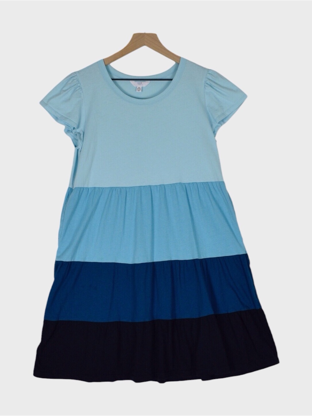 Time and Tru Colorblock Tiered A-Line Dress